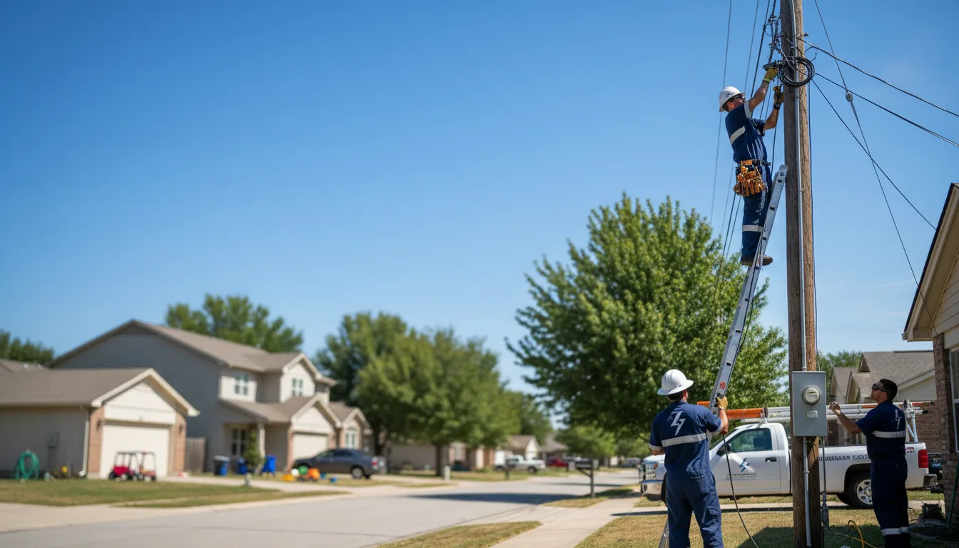 Residential electrician providing installation services in Melba, ID